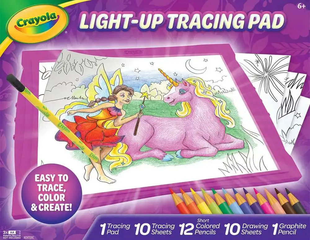 Crayola Light-Up Tracing Pad Art Kit [Pink]