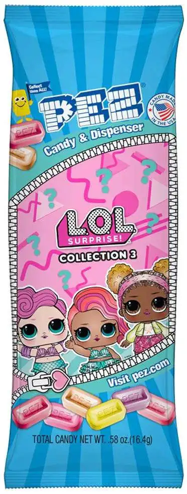 PEZ LOL Surprise Collection 3 Candy & Dispenser [1 RANDOM Character]