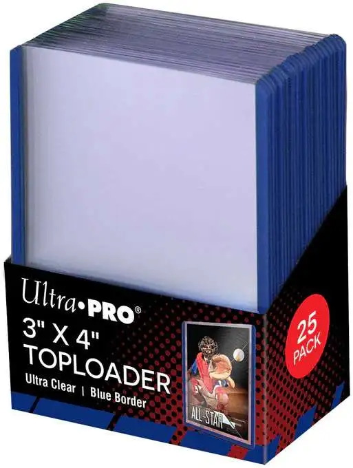 Ultra Pro Card Supplies 3 x 4 Colored Border Toploader 25 Count