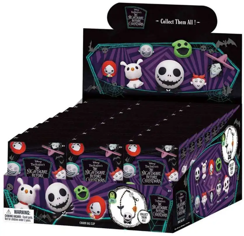 The Nightmare Before Christmas 3D Charm Clip NBX Mystery Box [24 Packs]