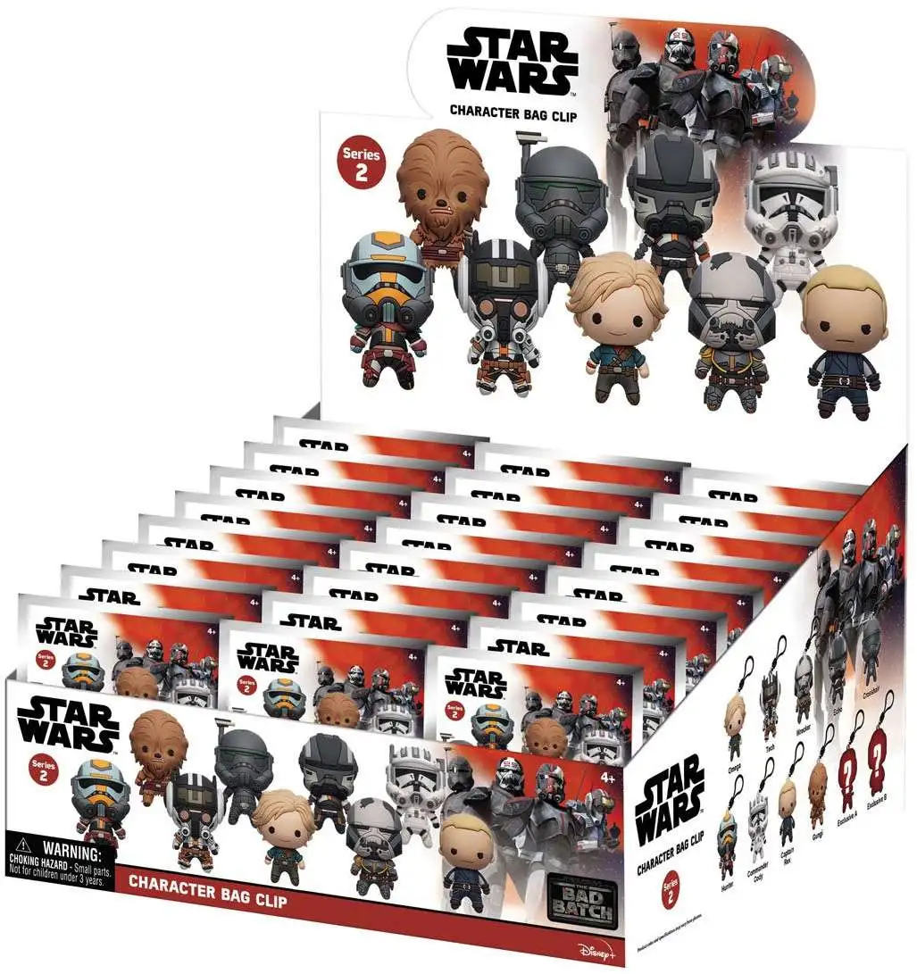 Star Wars 3D Figural Foam Bag Clip Series 2 The Bad Batch Mystery