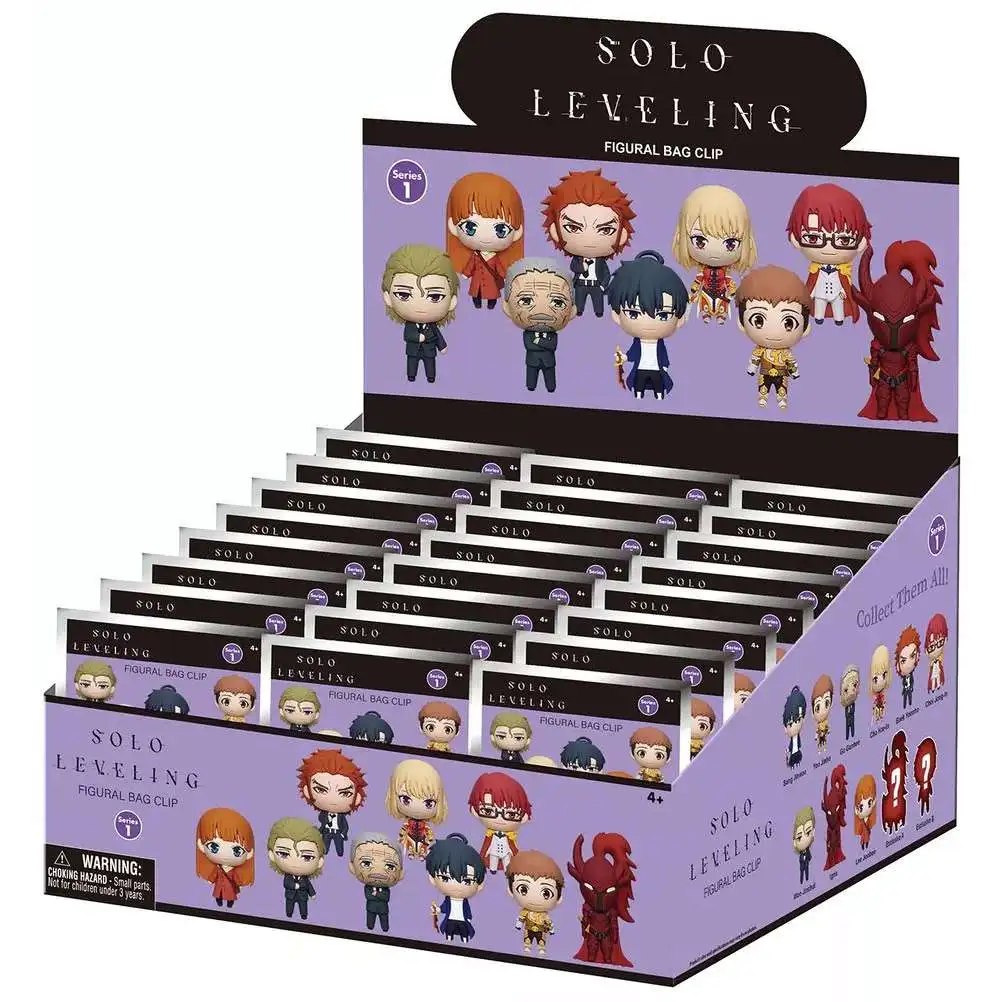 3D Figural Foam Bag Clip Solo Leveling Series 1 Mystery Box [24 Packs]