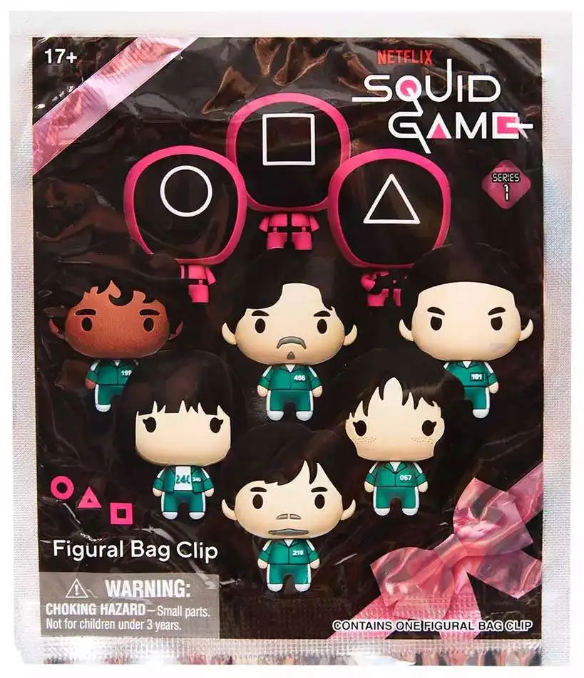 3D Figural Bag Clip Squid Game Mystery Pack [1 RANDOM Figure]