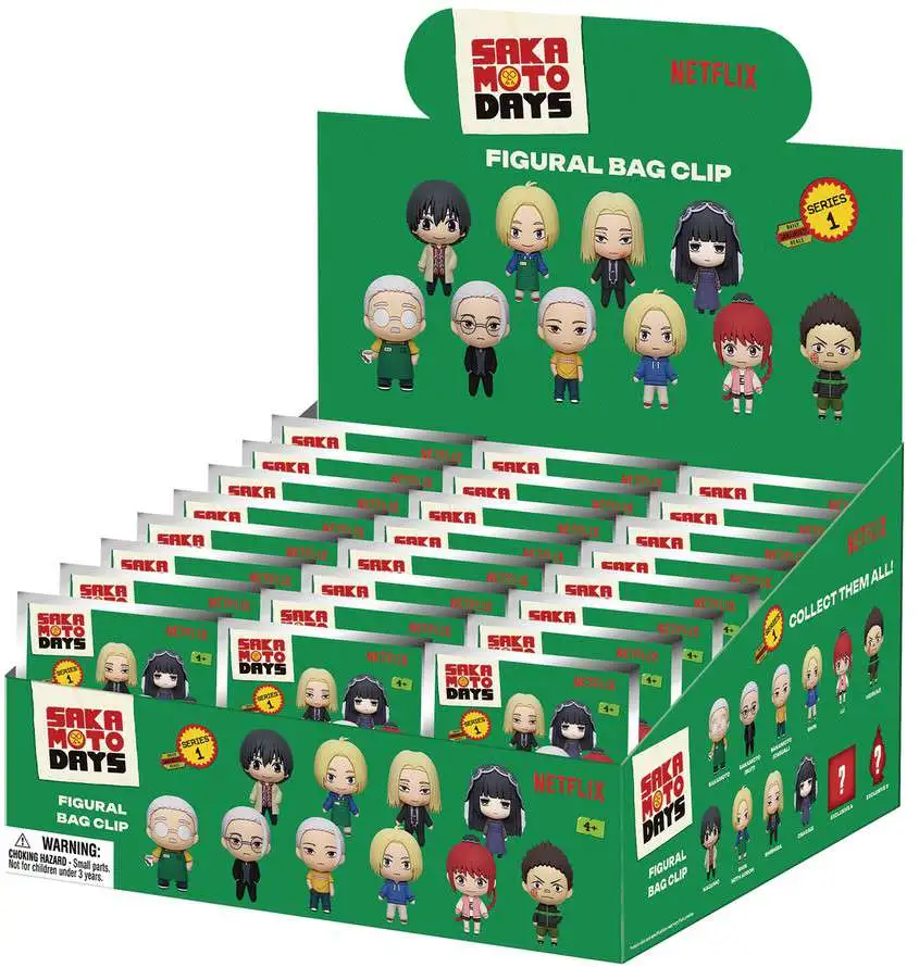 3D Figural Bag Clip Sakamoto Series 1 Mystery Box [24 Packs]