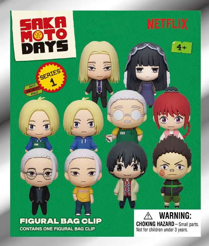 3D Figural Bag Clip Sakamoto Series 1 Mystery Pack [1 RANDOM Figure]