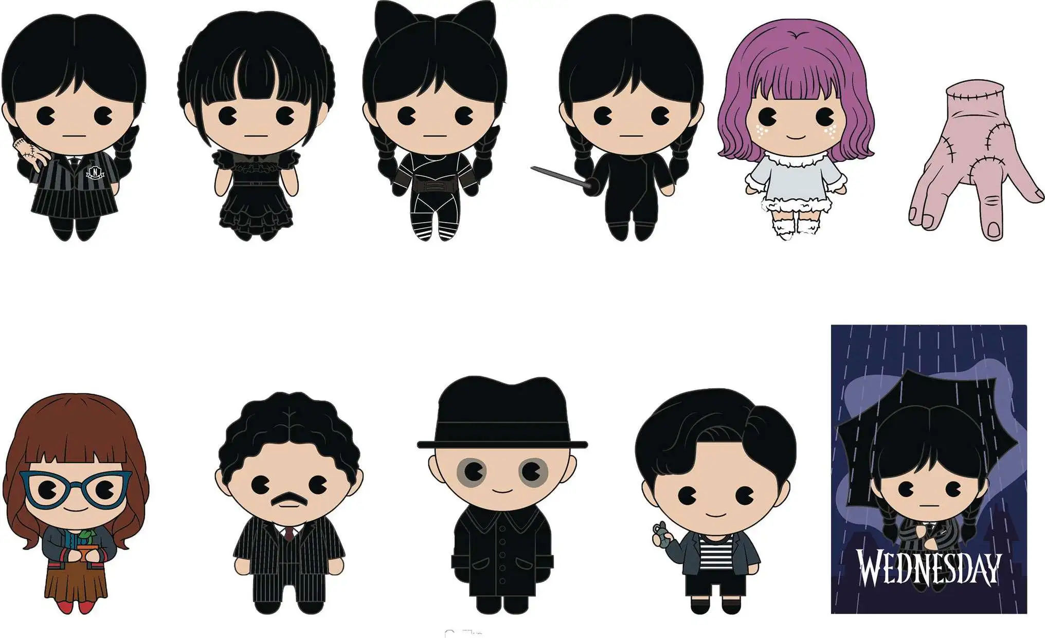 3D Figural Bag Clip Wednesday Series 2 Mystery Pack [1 RANDOM Figure]