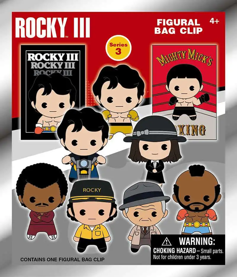 3D Figural Bag Clip Rocky III Mystery Pack [1 RANDOM Figure]
