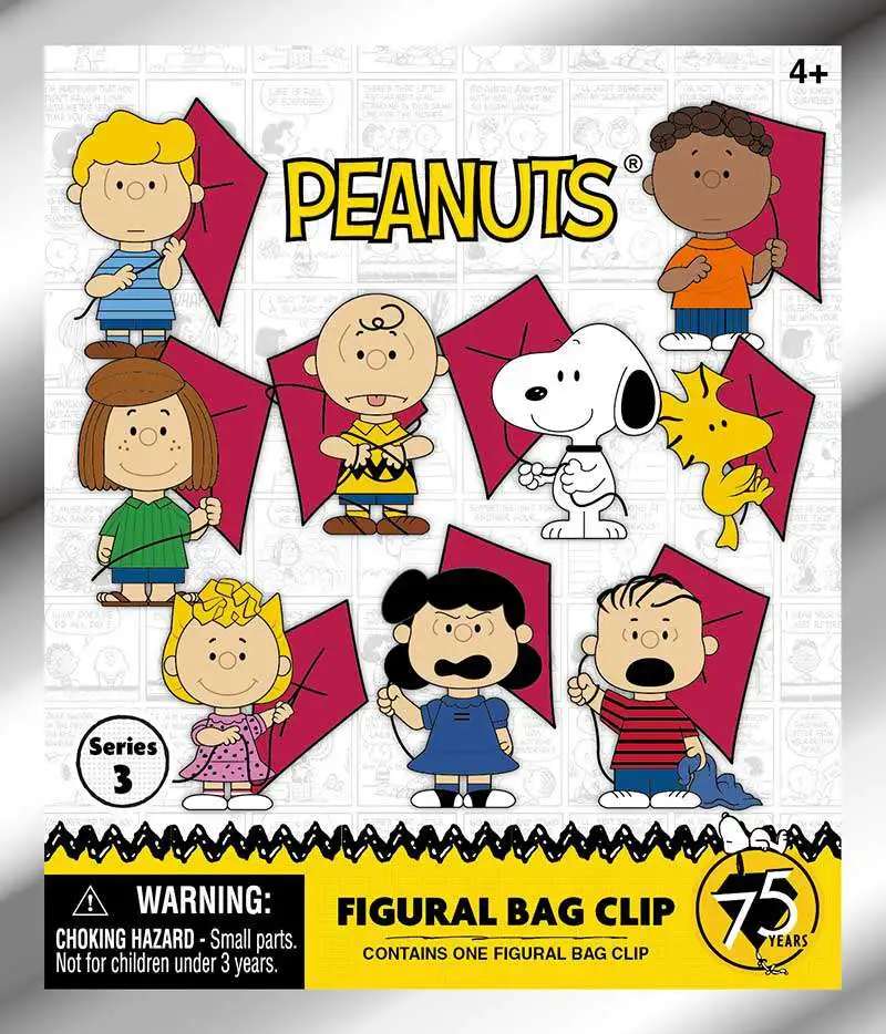 Peanuts 3D Figural Foam Bag Clip Snoopy Series 3 Mystery Pack [1 RANDOM Figure]