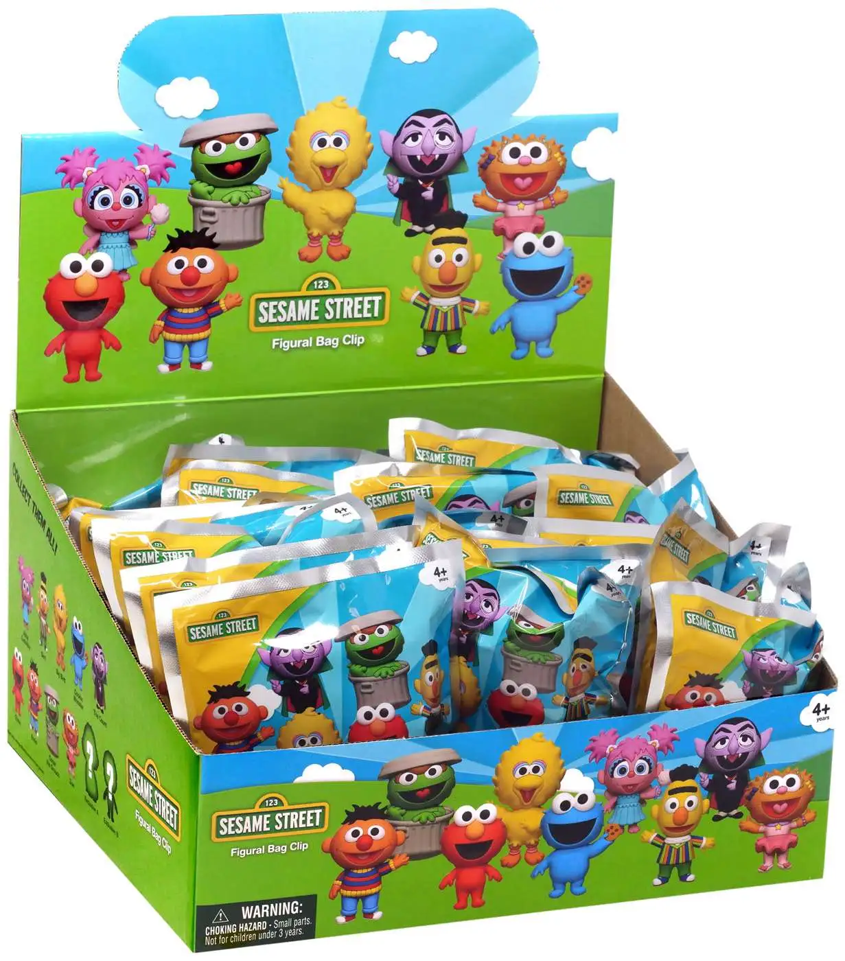 3D Figural Bag Clip Sesame Street Series 1 Mystery Box [24 Packs]