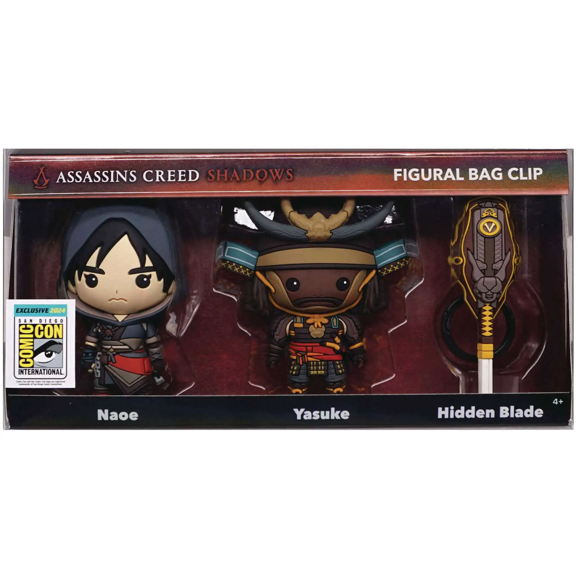 Assassin's Creed Shadows Naoe, Yasuke & Hidden Blade Exclusive Bag Clip 3-Pack