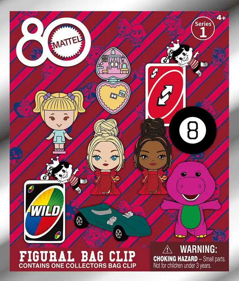 Mattel 3D Figural Bag Clip Mattel 80th Anniversary Series 1