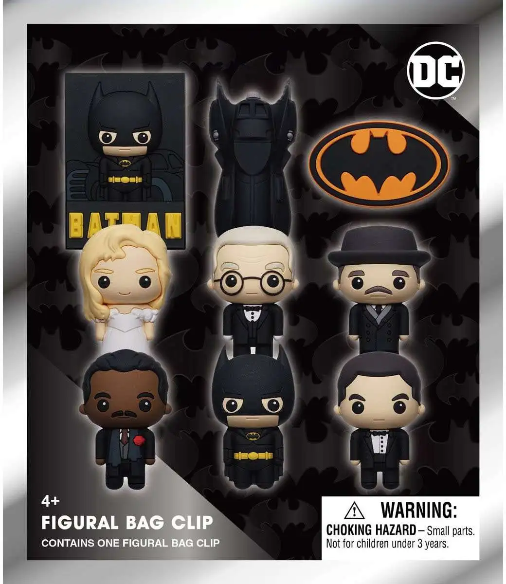 DC 3D Figural Foam Bag Clip Batman 1989 Mystery Pack 1 RANDOM