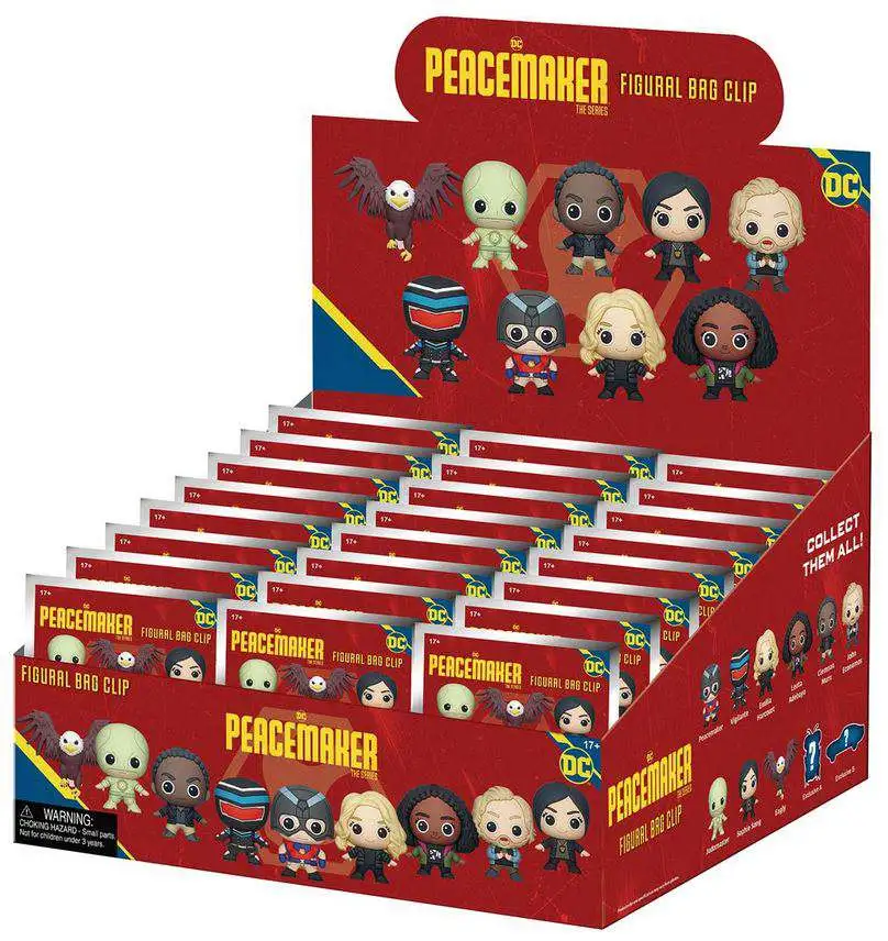DC 3D Figural Foam Bag Clip Peacemaker Series 1 Mystery Box [24 Packs]