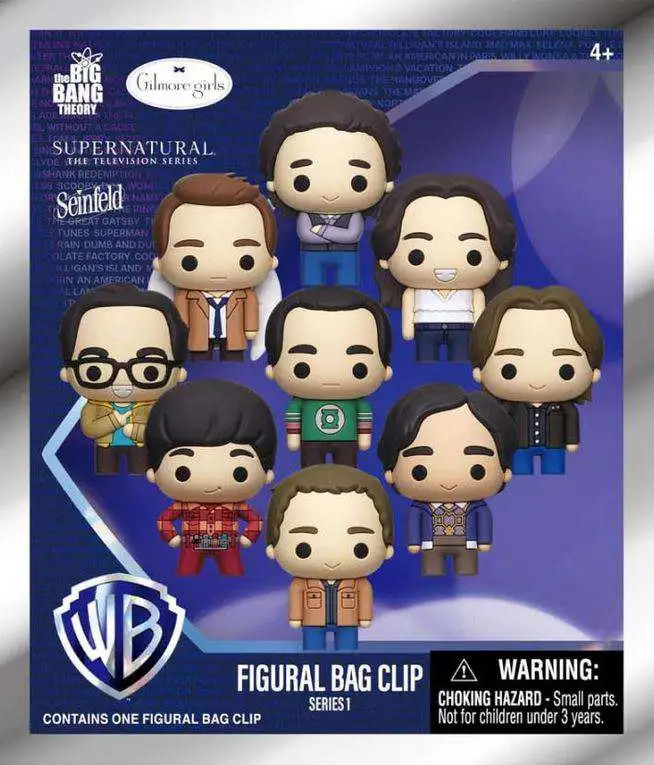 Warner Bros. 3D Figural Foam Bag Clip WB TV Series 1 Mystery Pack [1 RANDOM Figure]