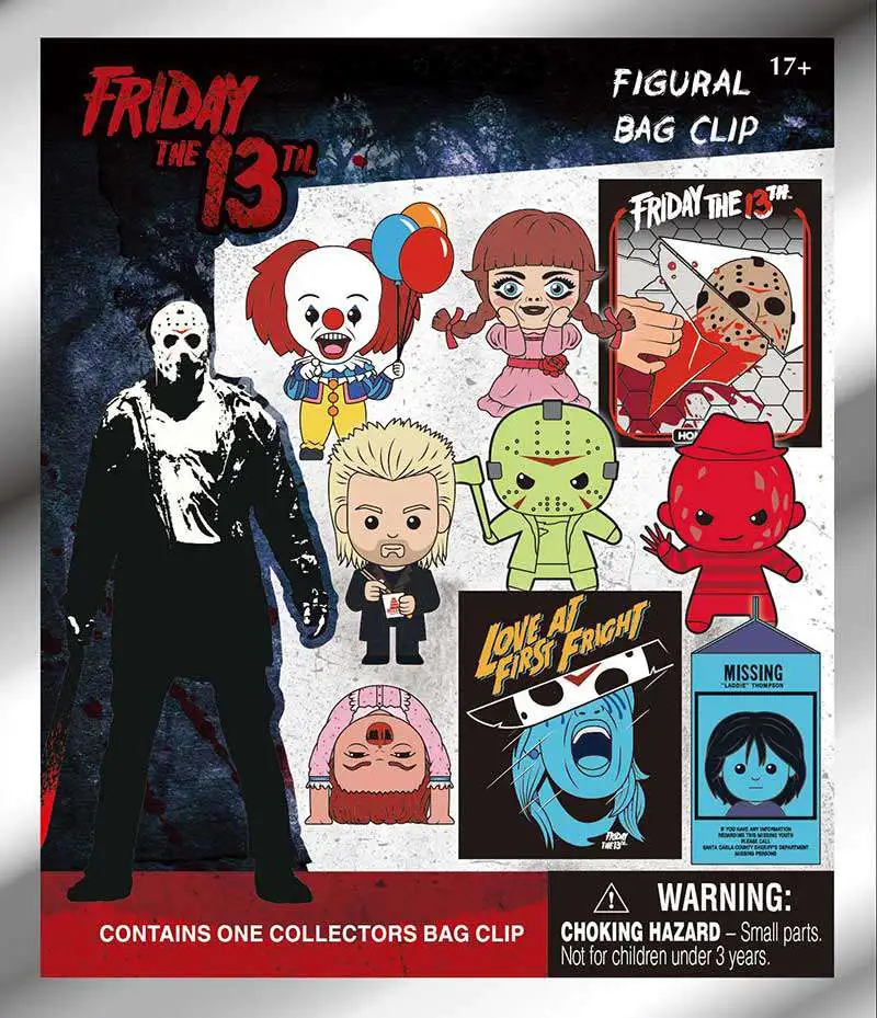 Horror 3D Figural Foam Bag Clip Horror Series 9 Mystery Pack 1 RANDOM ...