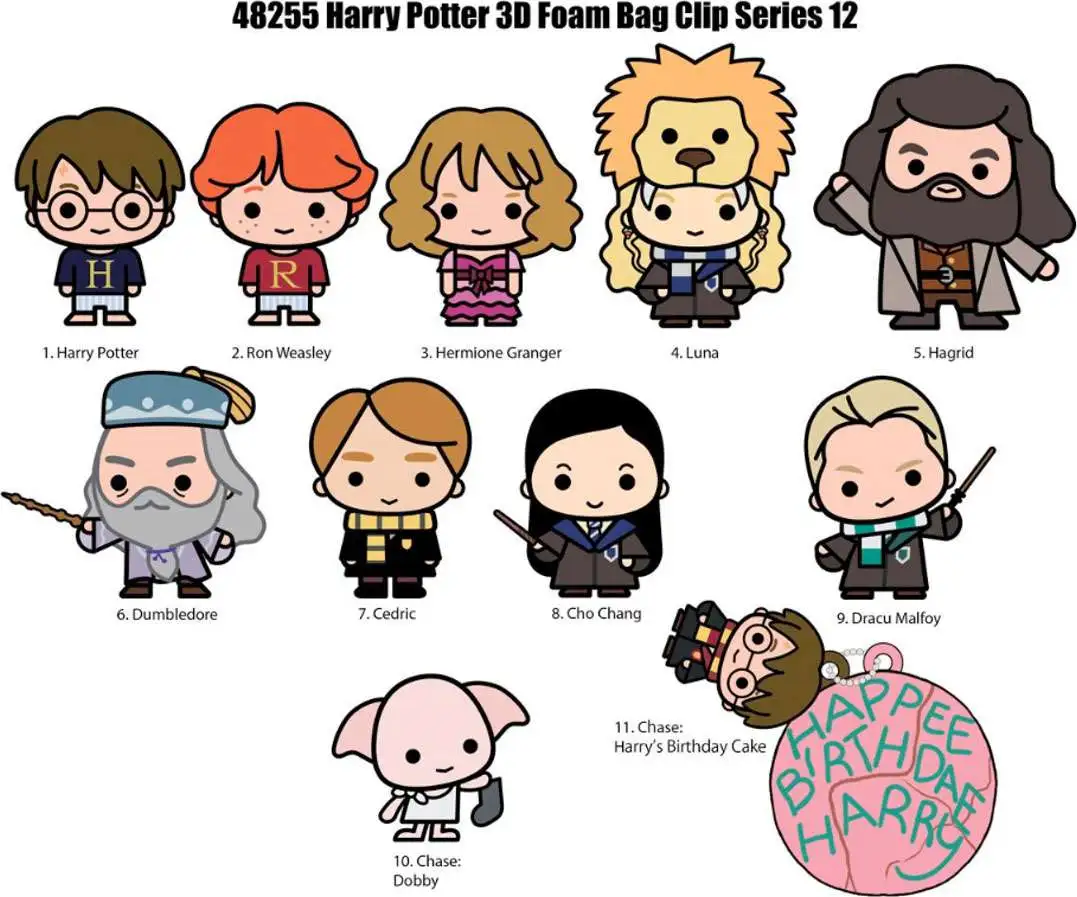 3D Figural Foam Bag Clip Harry Potter Series 12 Mystery Pack [1 RANDOM Figure]