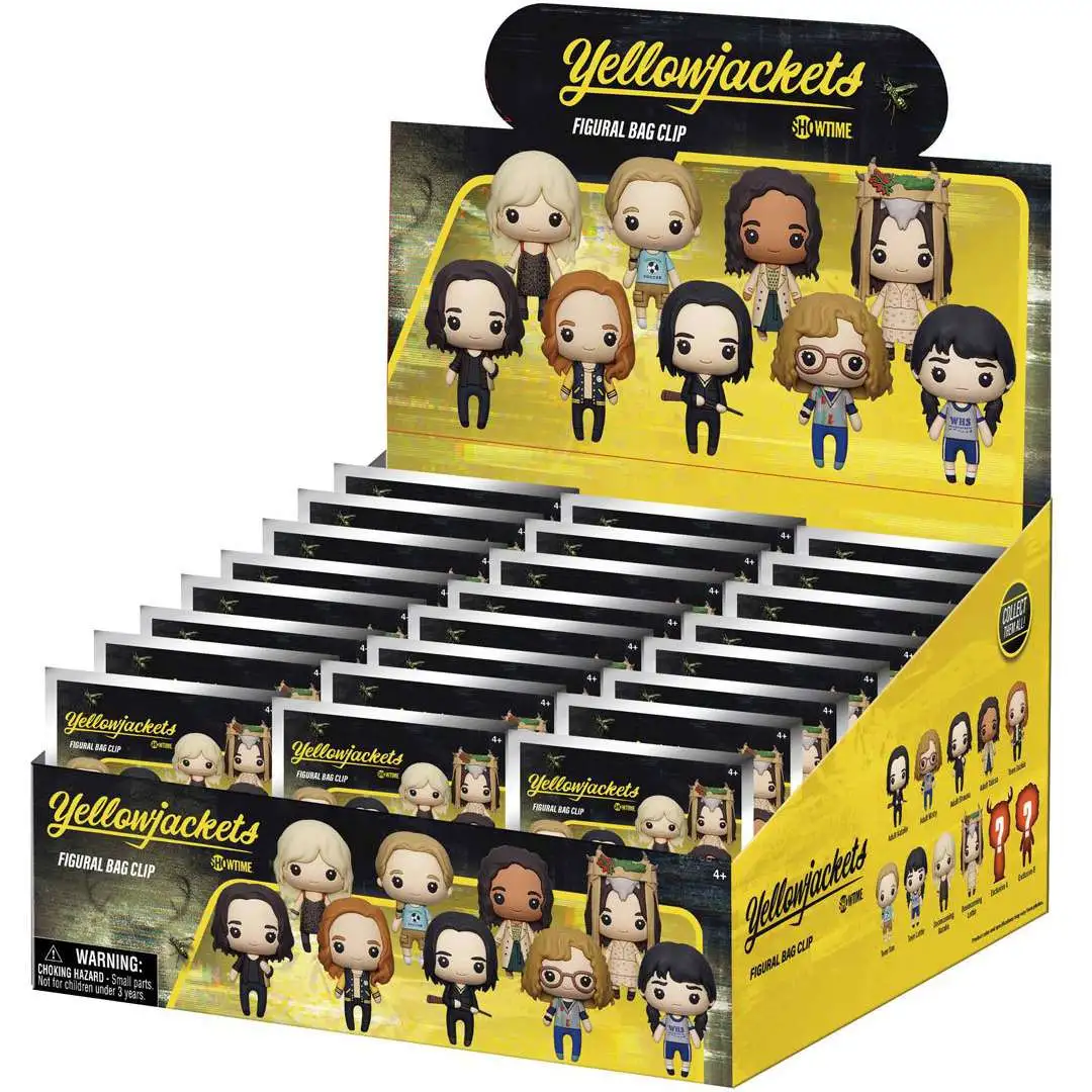 Yellowjackets 3D Figural Bag Clip Series 1 Mystery Box 24 Packs