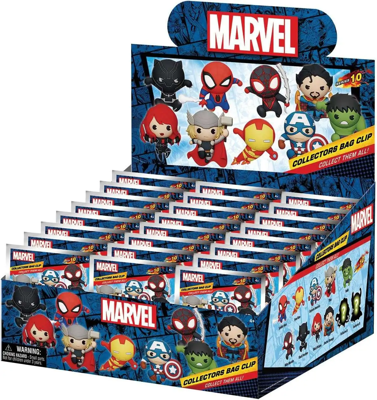 3D Figural Keyring Marvel Classic Series 10 Mystery Box [24 Packs]