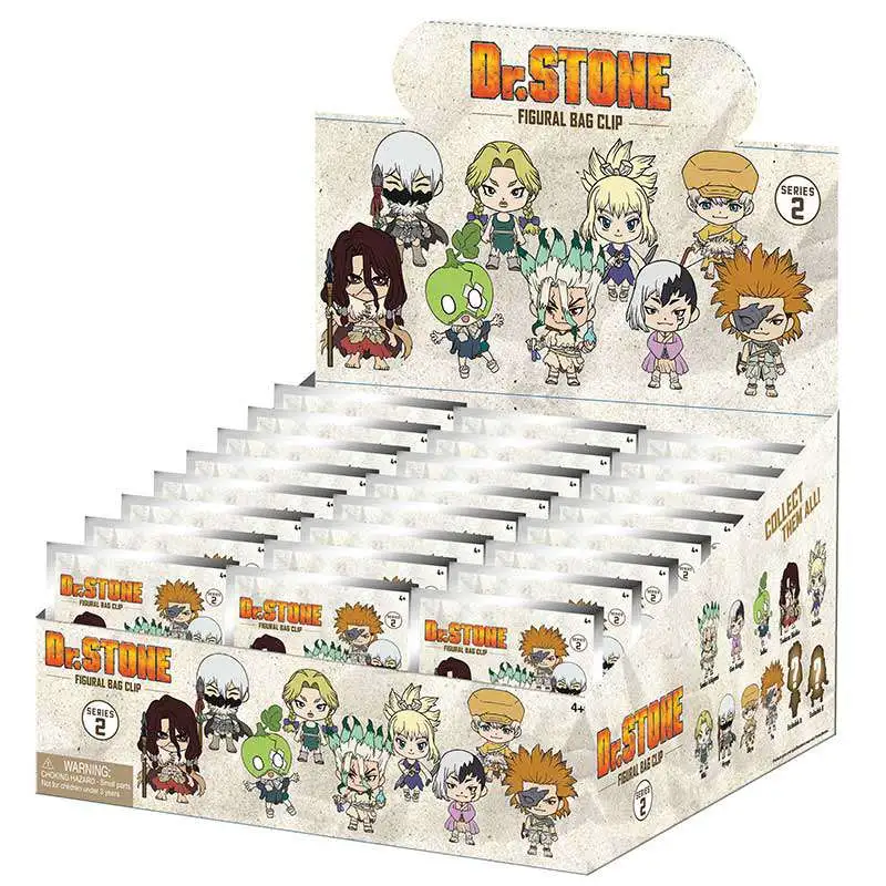 3D Figural Bag Clip Series 2 Dr. Stone Mystery Box [24 Packs]
