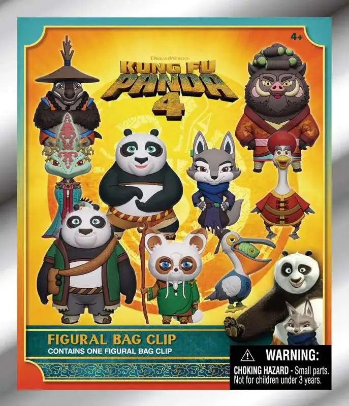 3D Figural Foam Bag Clip Kung Fu Panda 4 Series 1 Mystery Pack [1 RANDOM Figure]