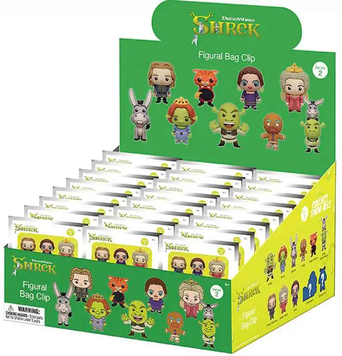 3D Figural Bag Clip Shrek Series 2 Mystery Box [24 Packs]