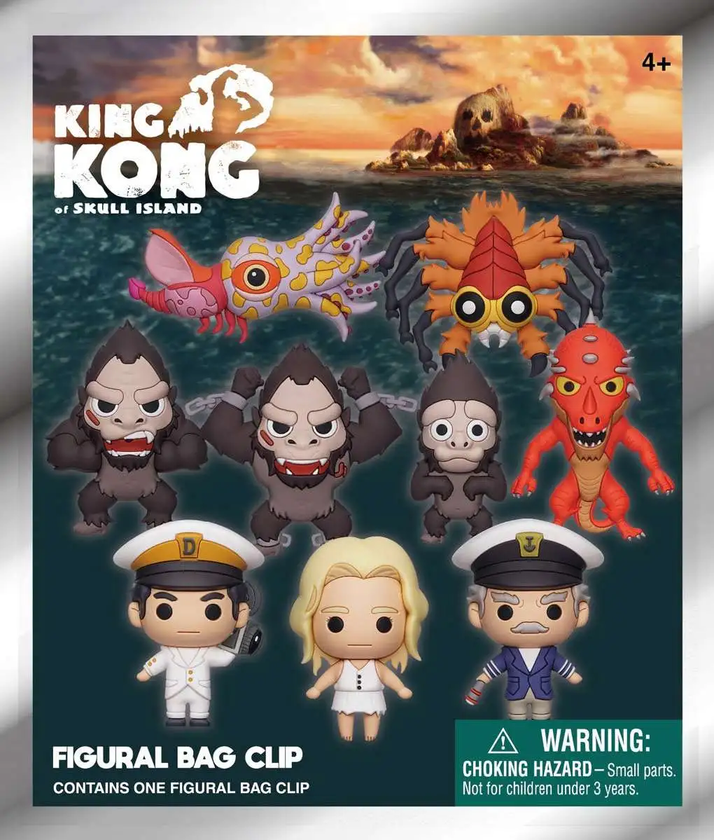 3D Figural Foam Bag Clip King Kong of Skull Island Mystery Pack [1 RANDOM Figure]