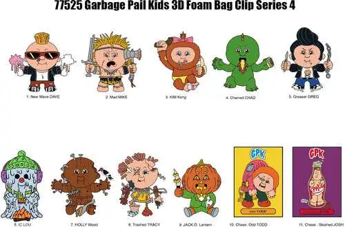 3D Figural Foam Bag Clip Garbage Pail Kids Series 4 Mystery Pack [1 RANDOM Figure]