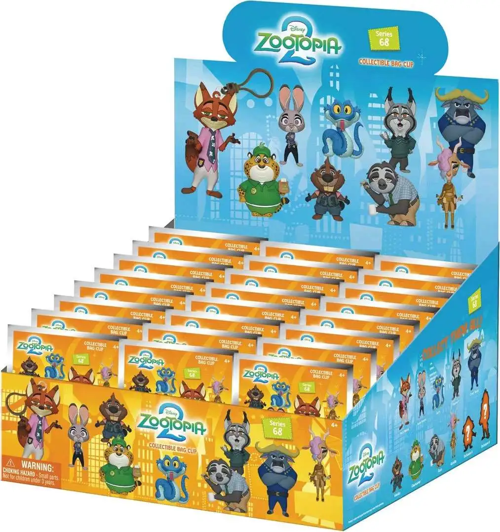 Disney 3D Figural Bag Clip Zootopia Series 2 Mystery Box [24 Packs]