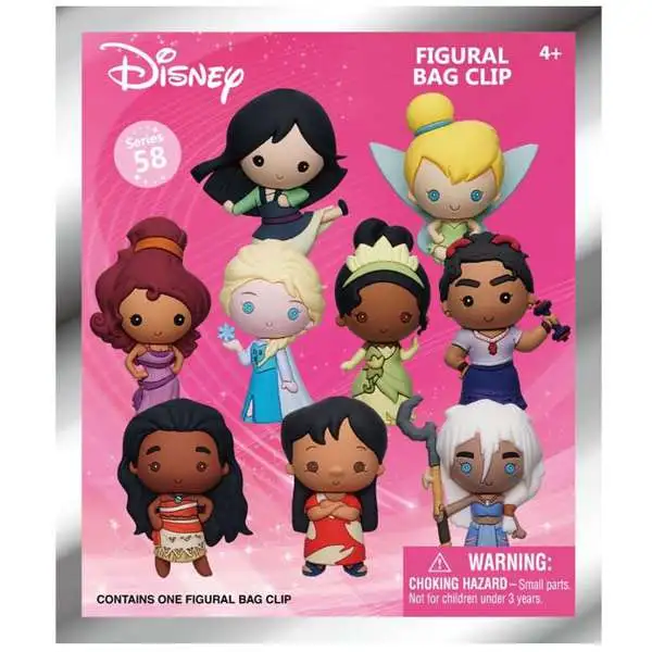 Disney 3D Figural Foam Bag Clip Girl Power Series 57 2-Inch Mystery Pack [1 RANDOM Figure]