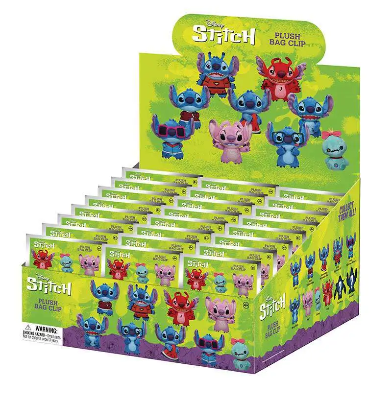 Disney Plush Keyring Lilo & Stitch Series 1 Mystery Box [24 Packs]