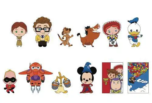 3D Figural Foam Bag Clip Disney Series 57 Anniversary Mystery Box [24 Packs]
