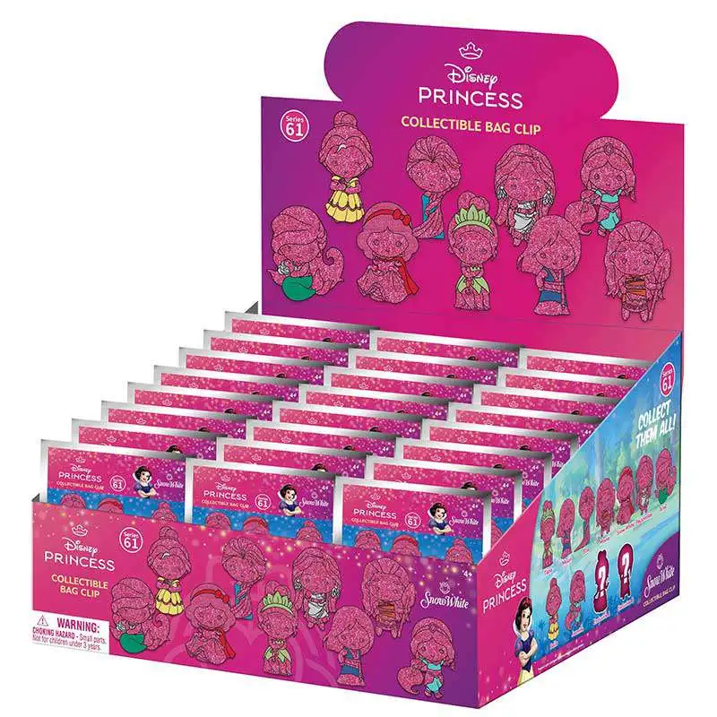 Disney 3D Figural Foam Bag Clip Princess Create Your World Series