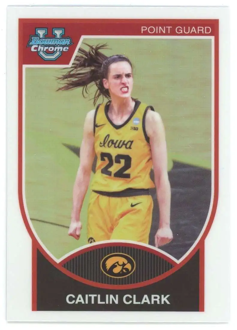 WNBA 2023-24 Bowman Chrome University Throwback Caitlin Clark #07B-22