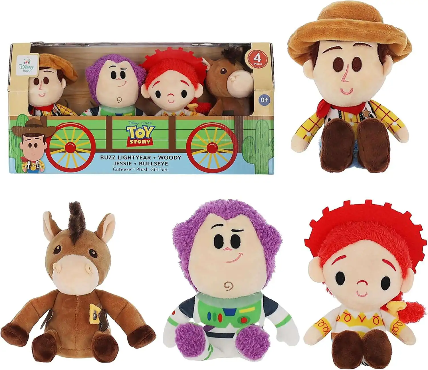 Disney Toy Story Buzz Lightyear, Woody, Jessie & Bullseye Plush