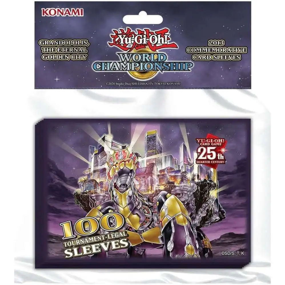 YuGiOh 2013 World Championship Grandopolis, The Eternal Golden City Card  Sleeves 100 Count Konami - ToyWiz