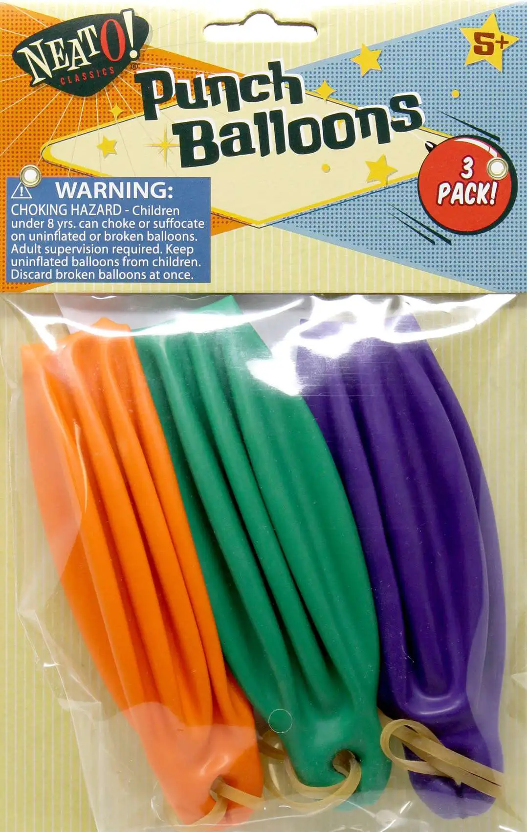 NeatO! Classics Punch Balloons 3-Pack [RANDOM Colors]