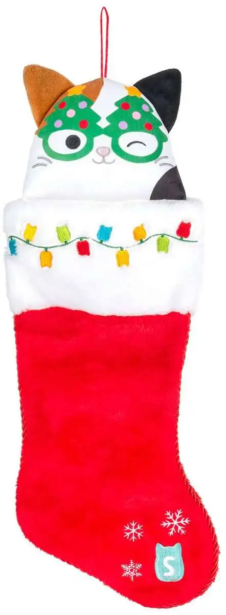 Squishmallows Cam the Cat Holiday Stocking