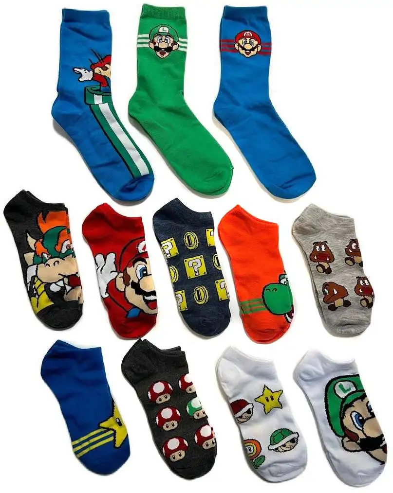 12 Days of Socks Super Mario 12-Pack