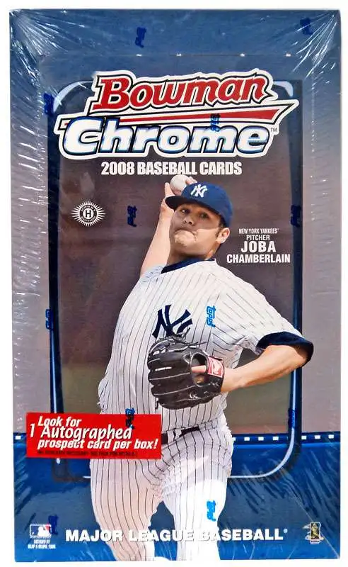 MLB Bowman 2008 Chrome Baseball Trading Card HOBBY Box [18 Packs]