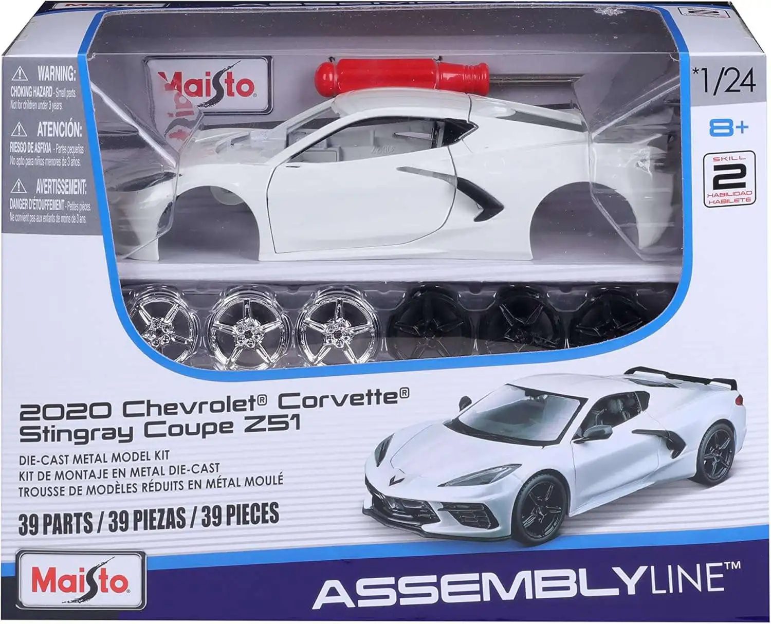 Maisto Assembly Line 2020 Chevrolet Corvette Stingray Coupe Z51 Diecast Car Model Kit