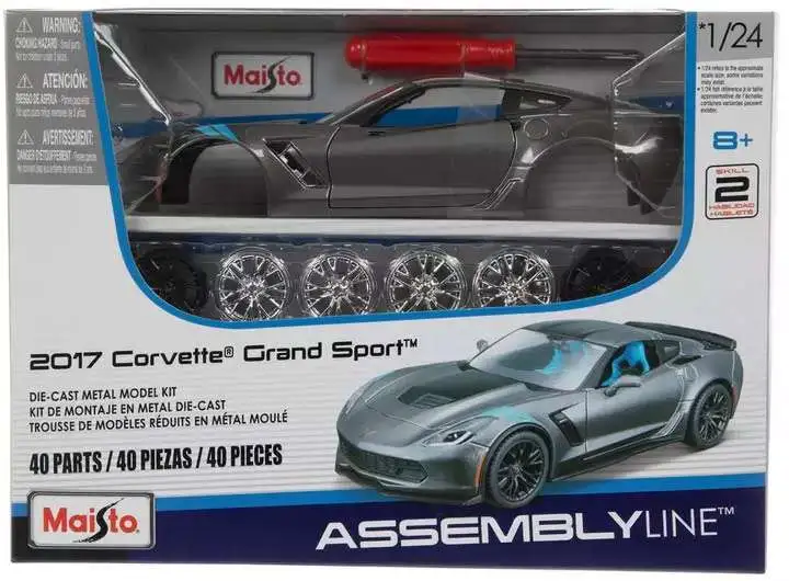Maisto Assembly Line 2017 Corvette Grand Sport Diecast Car Model Kit