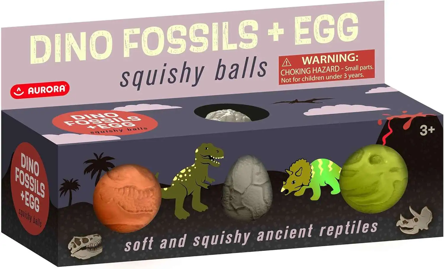 Dino Fossils + Egg Squishy Balls