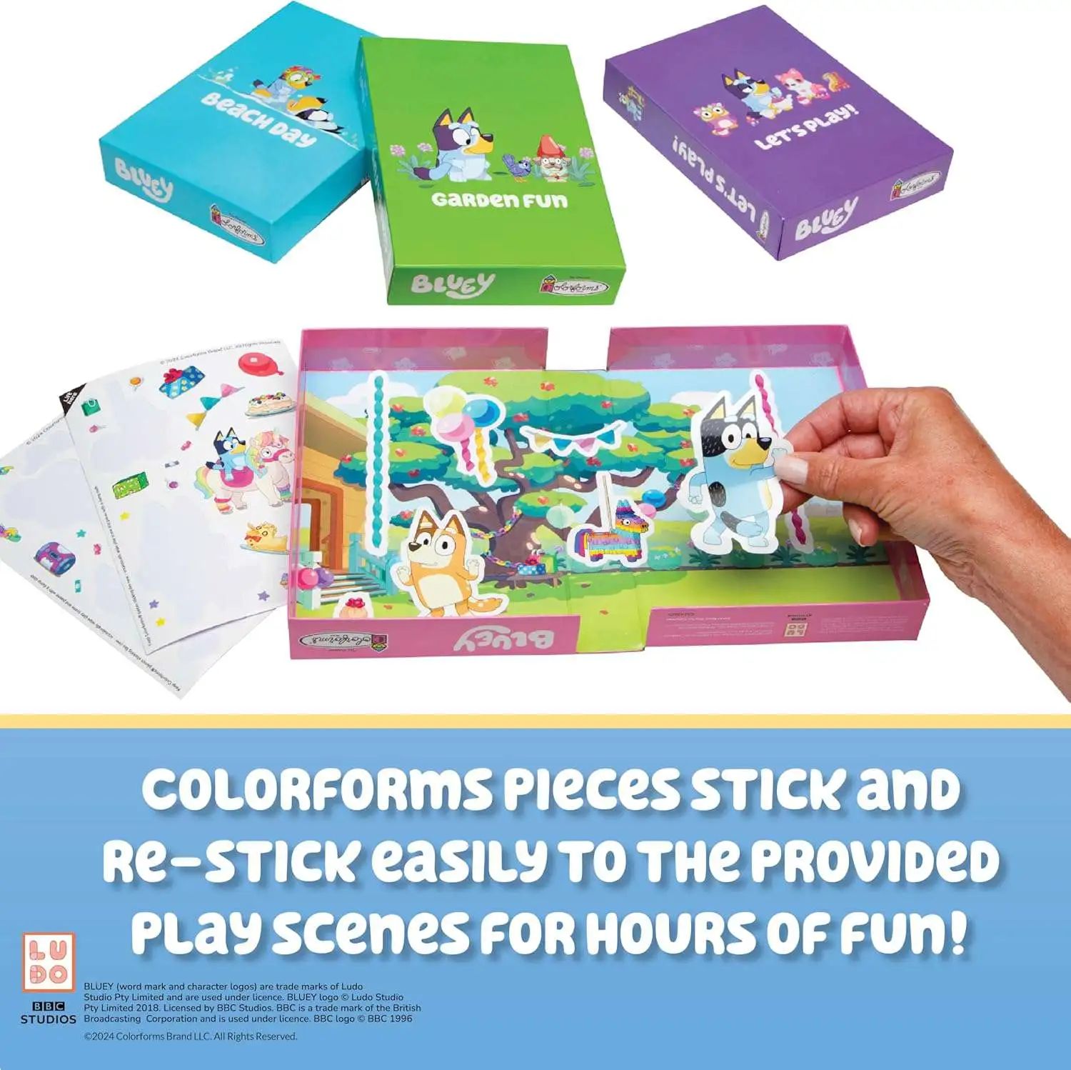 Bluey Colorforms Colorforms Play Set Collection Playmonster - ToyWiz