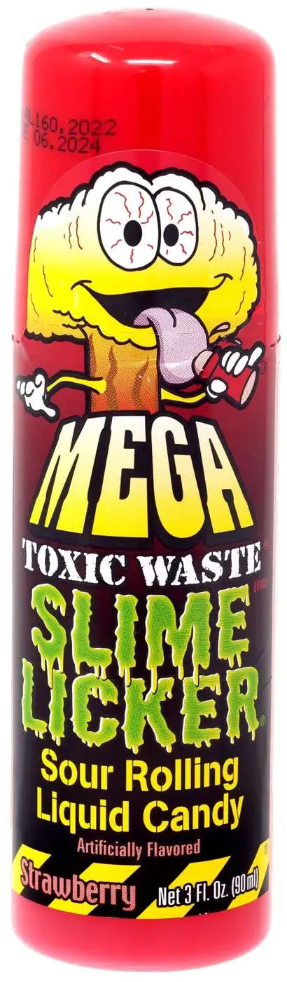 Toxic Waste Slime Licker Sour Mega Rolling Liquid Candy, Variety 2