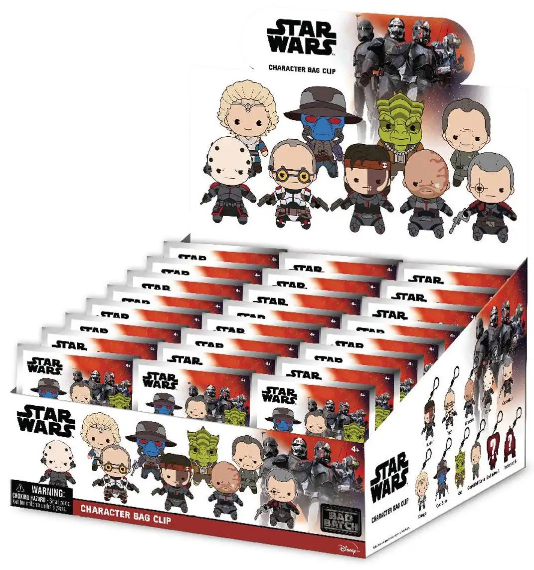 Star Wars 3D Figural Foam Bag Clip The Bad Batch Mystery Box [24 Packs] (Pre-Order ships January)