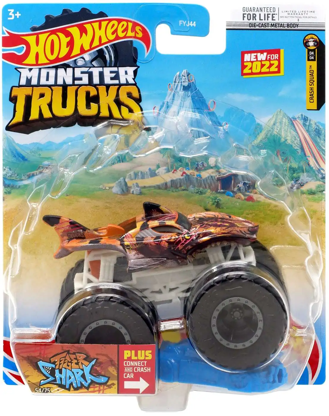  Hot Wheels Monster Trucks, Oversized Monster Truck Bone Shaker,  1:24 Scale Die-Cast Toy Truck with Giant Wheels and Cool Designs : Toys &  Games