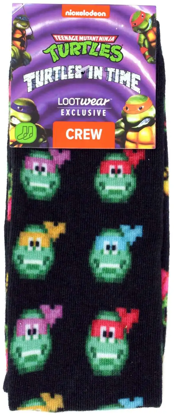 Teenage Mutant Ninja Turtles Turtles in TIme Exclusive Crew Socks [Size 6 - 12]