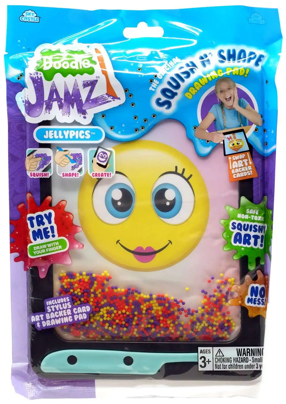 Doodle Jamz Jellypics Squish N' Shape Drawing Pad [Purple, Orange & Yellow]