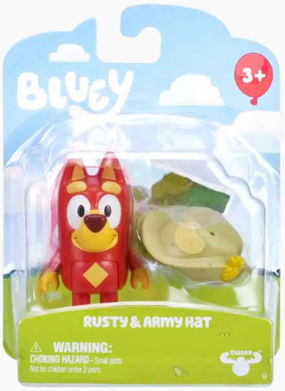 Bluey Rusty & Army Hat 3-Inch Mini Figure