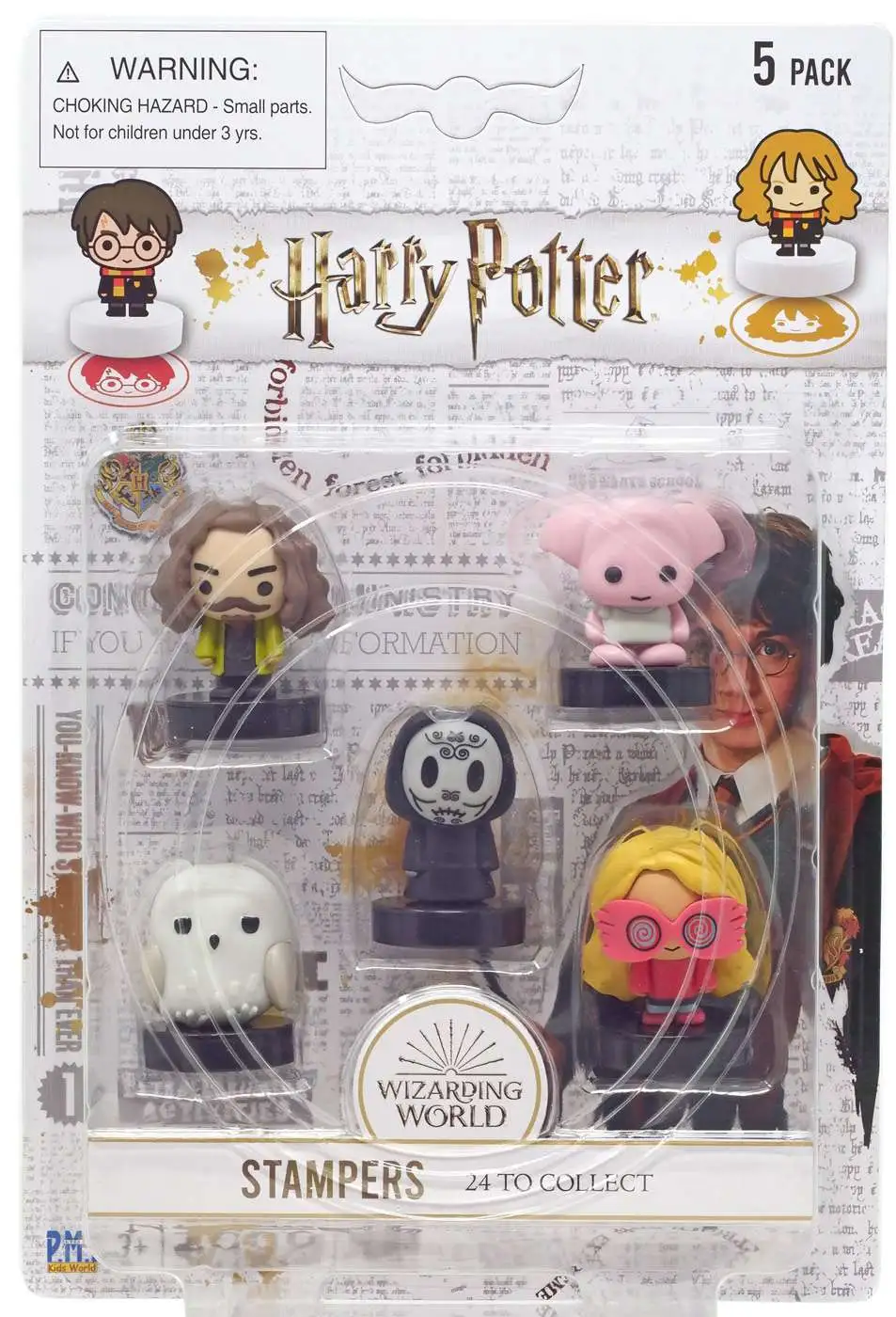 Pack 5 stamps Voldemort, Sirius, Dobby, Hedwig and Luna Harry